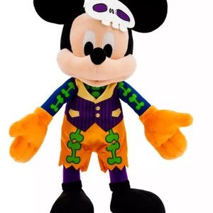 Disney Parks Mickey Mouse Glow-in-the-Dark Halloween 2023 Plush 15" -  New